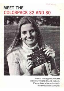 Polaroid Colorpack 82 manual. Camera Instructions.